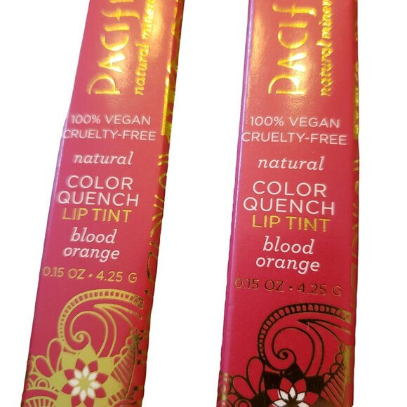 NEW Lot of 5 Pacifica BLOOD ORANGE Color Quench Lip Tint Vegan Cruelty Free - Picture 3 of 6